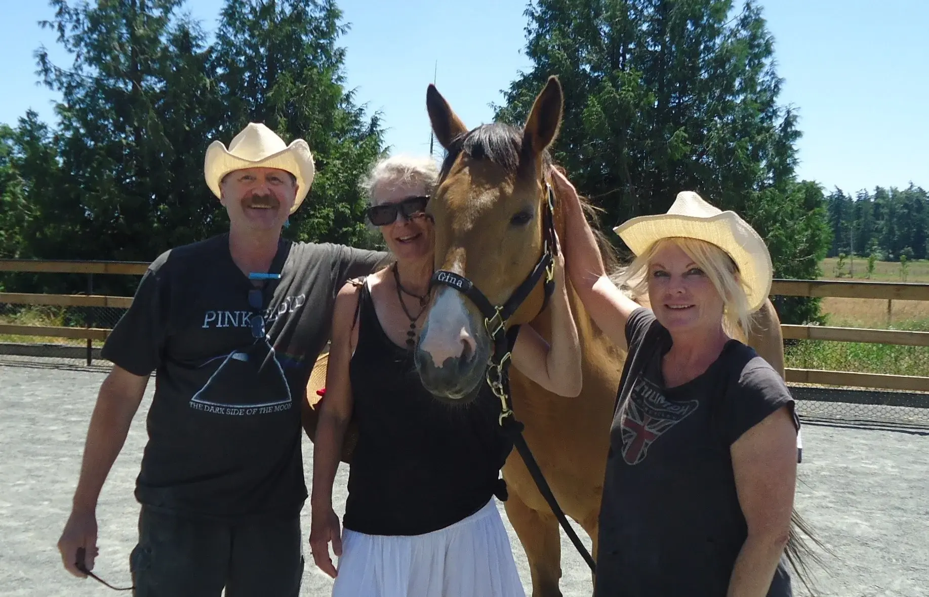 Horse Assisted Learning - Victoria Brain Injury Society 2 Three people standing with horse outside on a sunny day